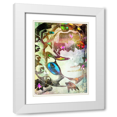 The moon charms at night White Modern Wood Framed Art Print with Double Matting by Kulik, Rafal