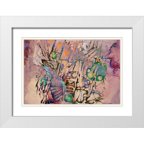 The night composition White Modern Wood Framed Art Print with Double Matting by Kulik, Rafal