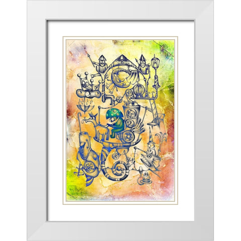 A gray mushroom cabbie No. 3 White Modern Wood Framed Art Print with Double Matting by Kulik, Rafal