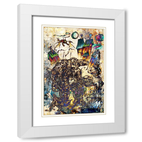Catalypsia Cyborg dream White Modern Wood Framed Art Print with Double Matting by Kulik, Rafal