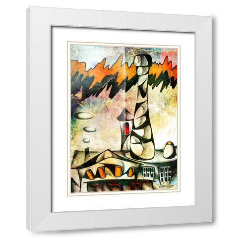 old brickyard art White Modern Wood Framed Art Print with Double Matting by Kulik, Rafal