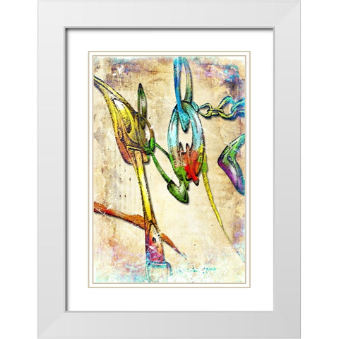 Chains of happiness White Modern Wood Framed Art Print with Double Matting by Kulik, Rafal