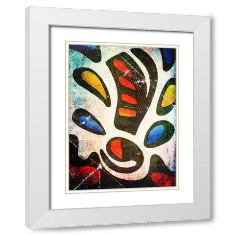 The abstraction White Modern Wood Framed Art Print with Double Matting by Kulik, Rafal