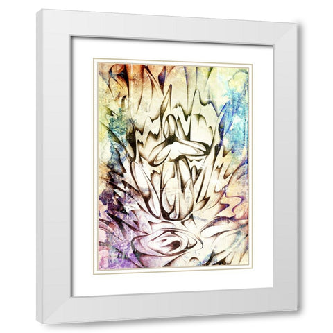 The blow flower art White Modern Wood Framed Art Print with Double Matting by Kulik, Rafal