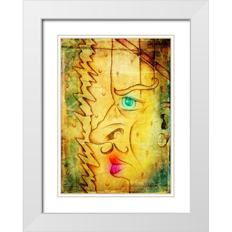 Gangsta man 1 White Modern Wood Framed Art Print with Double Matting by Kulik, Rafal