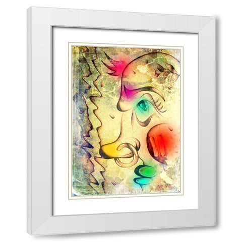 Gangsta man 3 White Modern Wood Framed Art Print with Double Matting by Kulik, Rafal