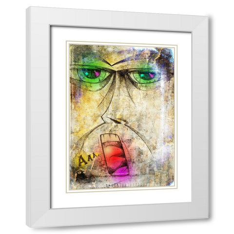 The scream art White Modern Wood Framed Art Print with Double Matting by Kulik, Rafal