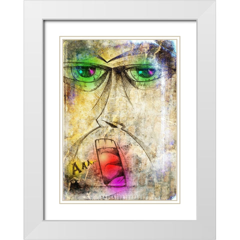 The scream art White Modern Wood Framed Art Print with Double Matting by Kulik, Rafal