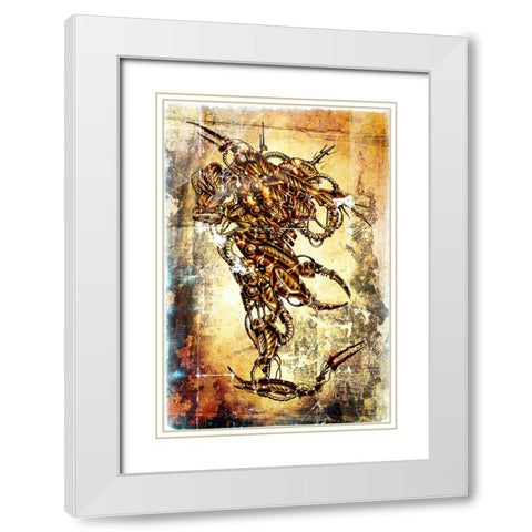 Tekton 28 cyborg White Modern Wood Framed Art Print with Double Matting by Kulik, Rafal