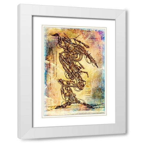 Tekton 8 White Modern Wood Framed Art Print with Double Matting by Kulik, Rafal