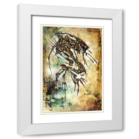 Krytion 10 White Modern Wood Framed Art Print with Double Matting by Kulik, Rafal