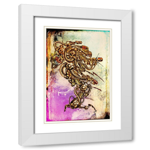 Krytion 3 White Modern Wood Framed Art Print with Double Matting by Kulik, Rafal