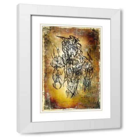 Alien cyber suit White Modern Wood Framed Art Print with Double Matting by Kulik, Rafal