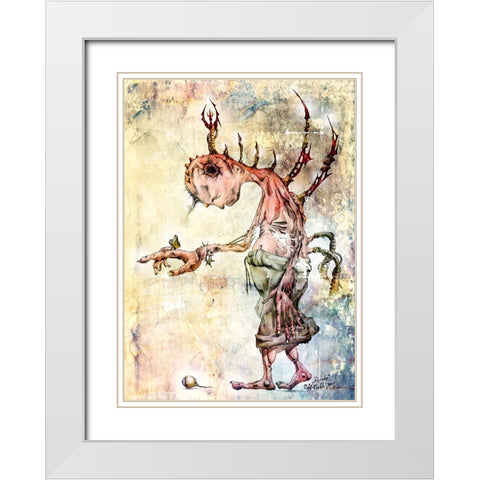Dont look there - fantasy White Modern Wood Framed Art Print with Double Matting by Kulik, Rafal