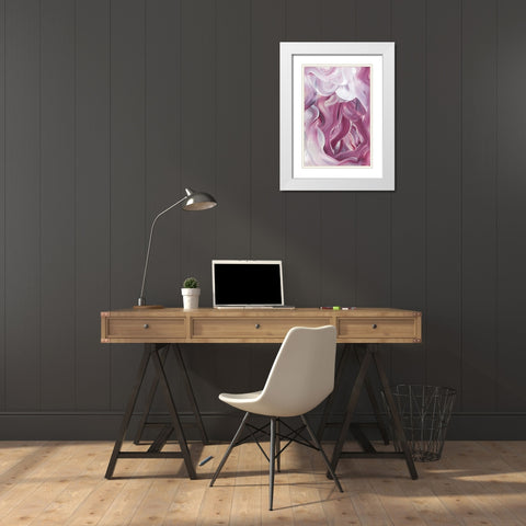 Abstract Confusion White Modern Wood Framed Art Print with Double Matting by uplusmestudio
