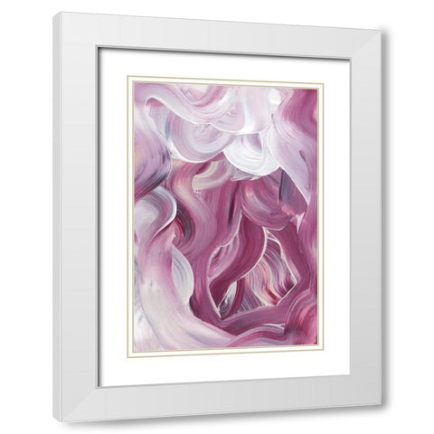 Abstract Confusion White Modern Wood Framed Art Print with Double Matting by uplusmestudio