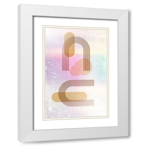 Boho art 4 White Modern Wood Framed Art Print with Double Matting by Kulik, Rafal