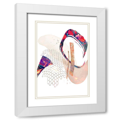 Boho art 13 White Modern Wood Framed Art Print with Double Matting by Kulik, Rafal