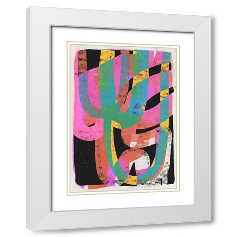 Junge (Party) White Modern Wood Framed Art Print with Double Matting by Treechild