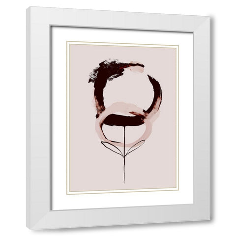 Coffee No 1 White Modern Wood Framed Art Print with Double Matting by Treechild