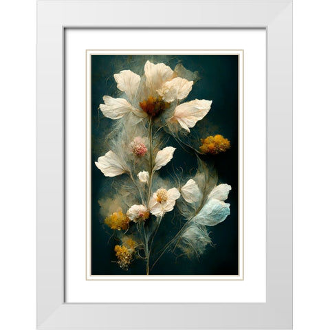 As Time Goes By White Modern Wood Framed Art Print with Double Matting by Treechild