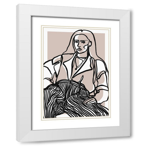 Do You Remember White Modern Wood Framed Art Print with Double Matting by Treechild