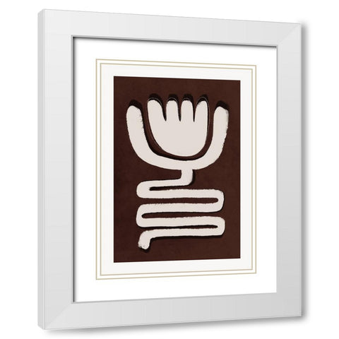 The Flower Of Life White Modern Wood Framed Art Print with Double Matting by Treechild