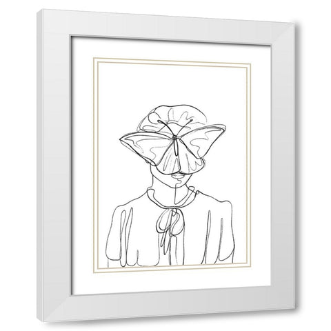 Hidden White Modern Wood Framed Art Print with Double Matting by Treechild