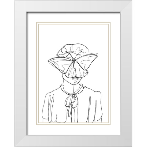Hidden White Modern Wood Framed Art Print with Double Matting by Treechild
