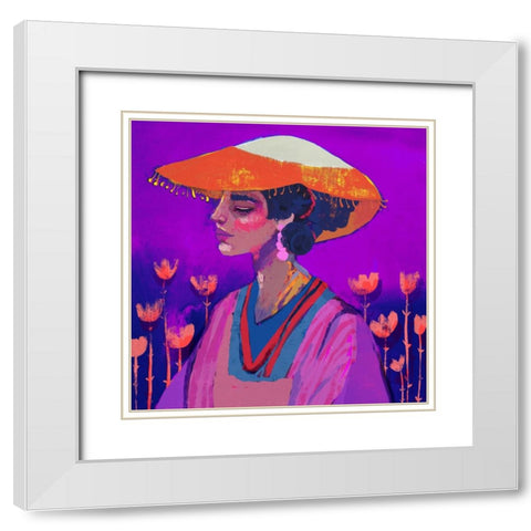 In The Garden Of Mortella White Modern Wood Framed Art Print with Double Matting by Treechild