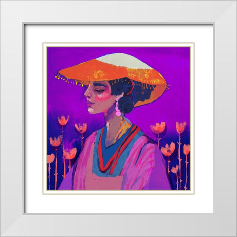 In The Garden Of Mortella White Modern Wood Framed Art Print with Double Matting by Treechild