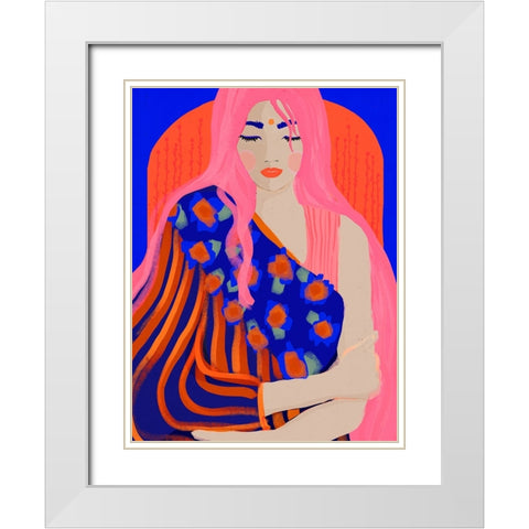 The Inner Peace White Modern Wood Framed Art Print with Double Matting by Treechild