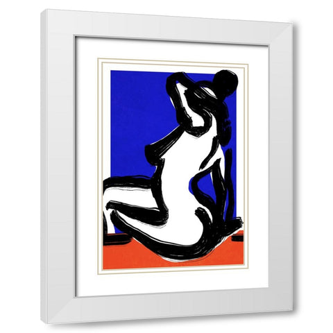 In The Heat Of The Night White Modern Wood Framed Art Print with Double Matting by Treechild