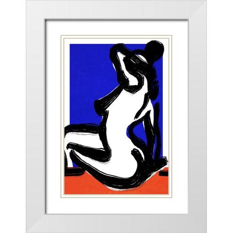 In The Heat Of The Night White Modern Wood Framed Art Print with Double Matting by Treechild