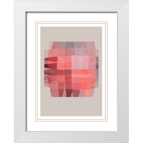 Knotted White Modern Wood Framed Art Print with Double Matting by Treechild