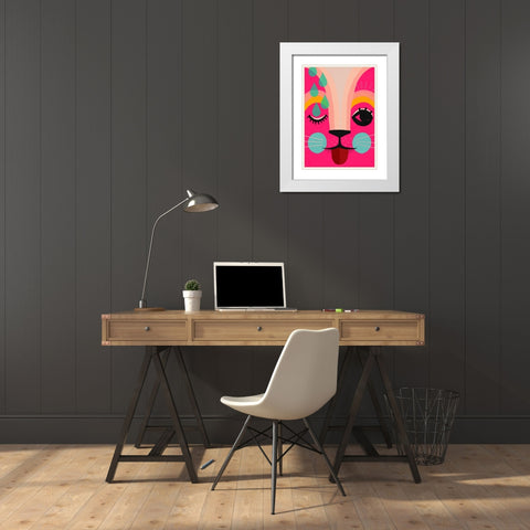 Neon! White Modern Wood Framed Art Print with Double Matting by Treechild