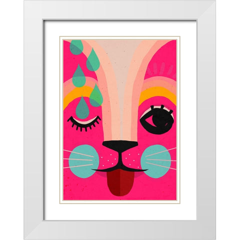 Neon! White Modern Wood Framed Art Print with Double Matting by Treechild