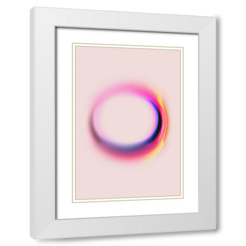 Space No 2 White Modern Wood Framed Art Print with Double Matting by Treechild