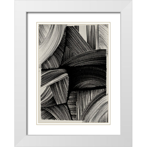 Straw No 1 White Modern Wood Framed Art Print with Double Matting by Treechild