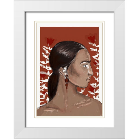 The Beginning White Modern Wood Framed Art Print with Double Matting by Treechild