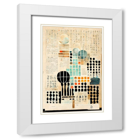 The Formula White Modern Wood Framed Art Print with Double Matting by Treechild