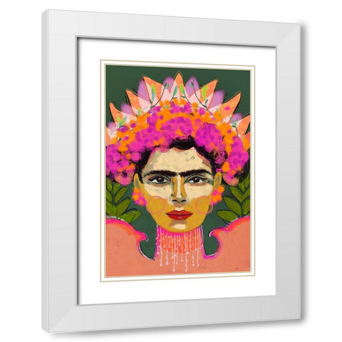 The Sense Of Colors White Modern Wood Framed Art Print with Double Matting by Treechild