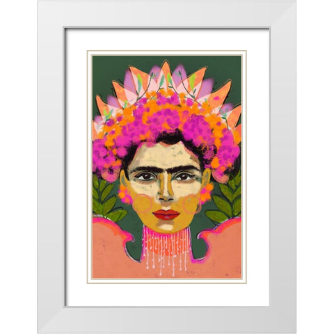 The Sense Of Colors White Modern Wood Framed Art Print with Double Matting by Treechild