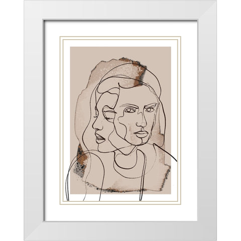 Time Whispers White Modern Wood Framed Art Print with Double Matting by Treechild