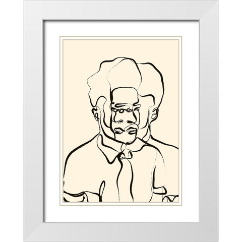 The Past And The Future White Modern Wood Framed Art Print with Double Matting by Treechild