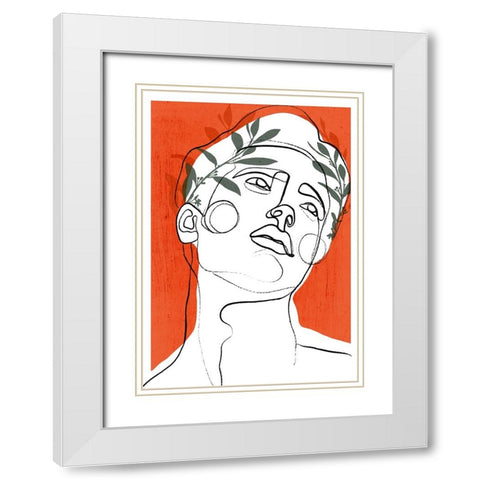 Young Cesar White Modern Wood Framed Art Print with Double Matting by Treechild