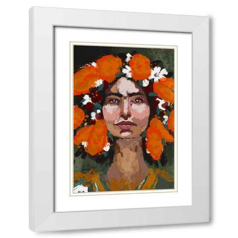 The Power Of Thoughts White Modern Wood Framed Art Print with Double Matting by Treechild