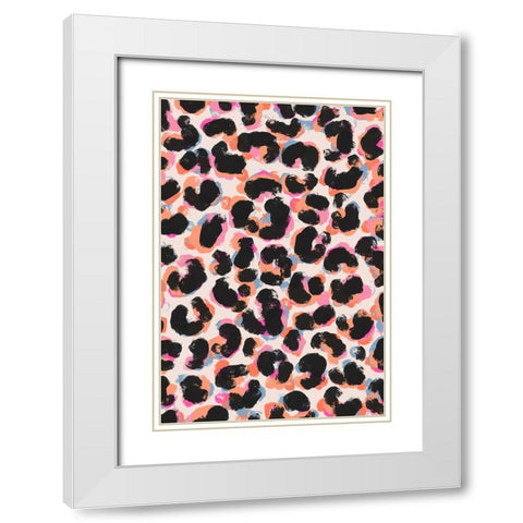 Cool Leo Pattern White Modern Wood Framed Art Print with Double Matting by Treechild