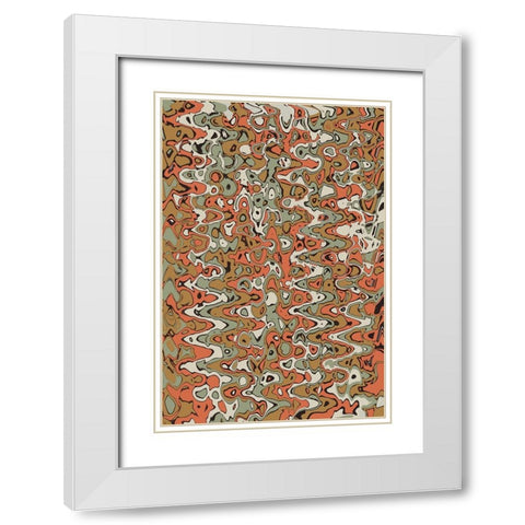 Pastel ZigZag White Modern Wood Framed Art Print with Double Matting by Treechild