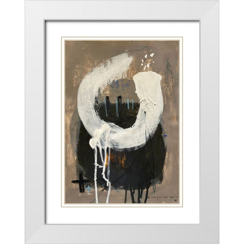 Fresh Start 3 White Modern Wood Framed Art Print with Double Matting by Raposo, Afranio